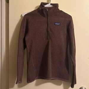Patagonia women’s sweater zip up brown